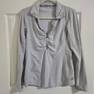 New Balance Women's Gray Long Sleeve Sweater